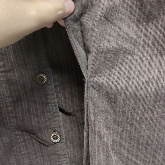 Flax Brown Corduroy Button Down Blazer Jacket Women's Size Small - Picture 6 of 10